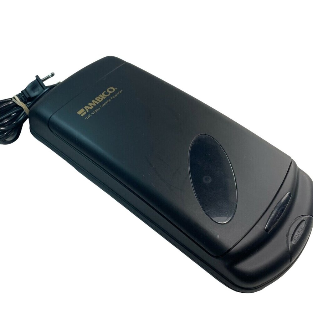 VHS Video Cassette Rewinder Emerson RW5201 Slim Line One Way Black u